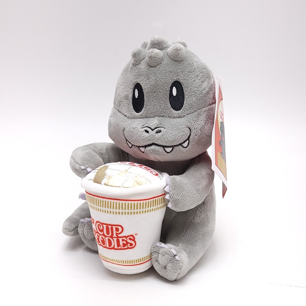 Kidrobot Phunny Godzilla x Nissin Cup Noodles Grey Plush Stuffed Animal Toy